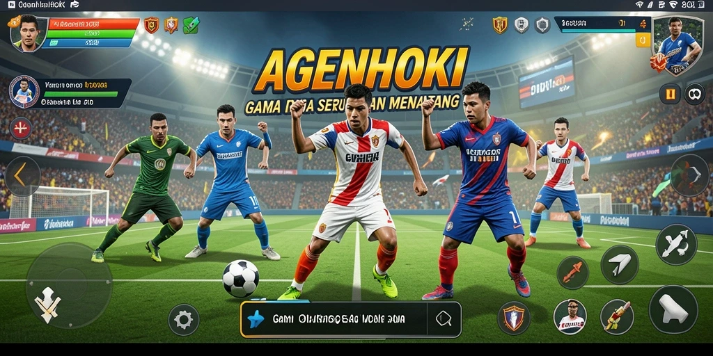 Tampilan gameplay AGENHOKI yang menegangkan saat pertandingan olahraga.