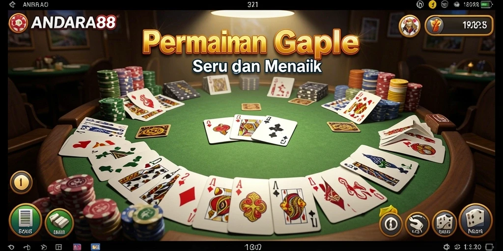 Tampilan menarik dari gameplay Gaple di ANDARA88.