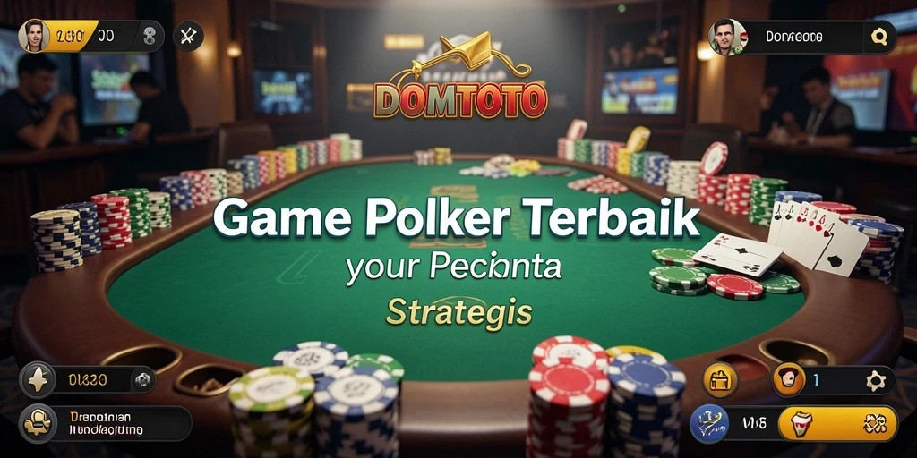 Tampilan gameplay poker yang mendebarkan di DOMTOTO.