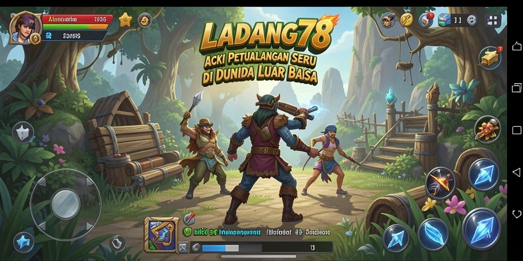 Tampilan gameplay menarik di dunia ARPG LADANG78.