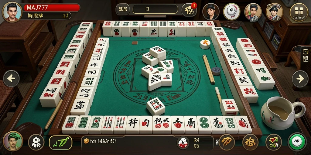 Screenshot MAJ777 menampilkan gameplay Mahjong yang seru dan interaktif.