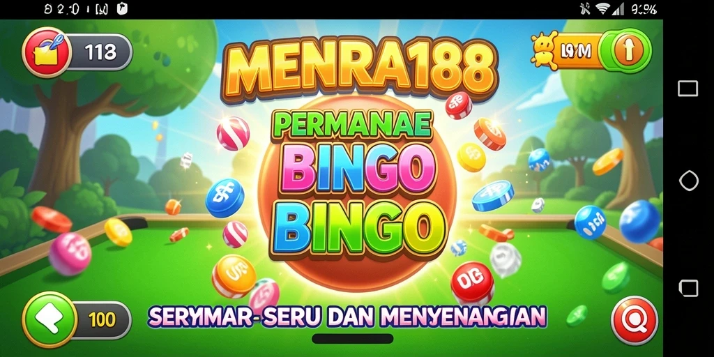 Screenshot MENARA188 menampilkan gameplay seru Bingo yang interaktif.