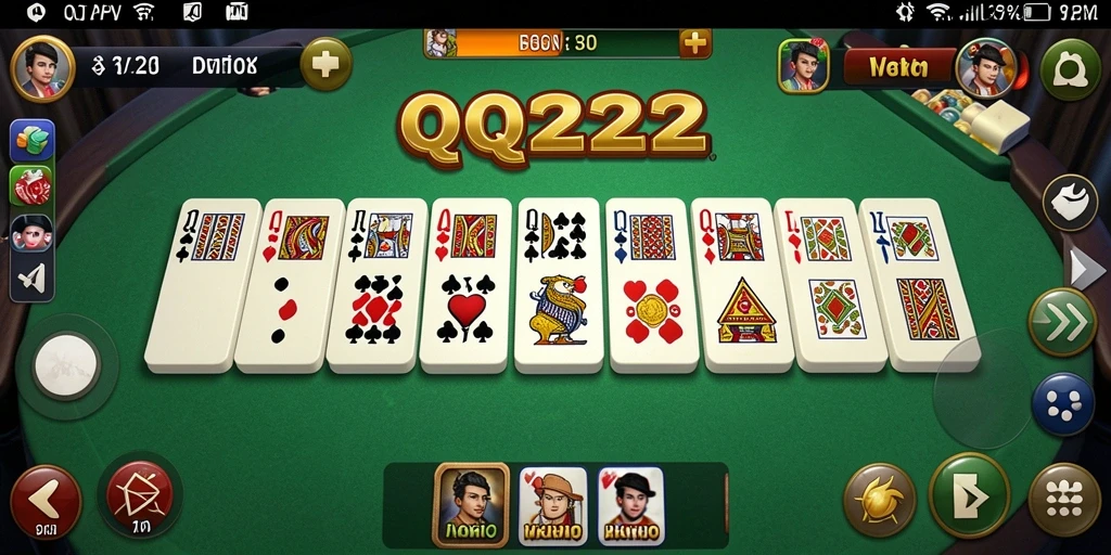 Screenshot gameplay menampilkan aksi seru permainan Domino QQ222.