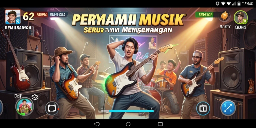 Tampilan gameplay menarik dari REMI62 dengan berbagai alat musik.