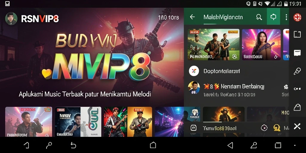 Tampilan gameplay RSNVIP8 yang menampilkan berbagai pilihan lagu dan fitur menarik.
